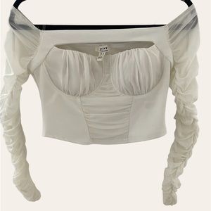 - White off the shoulder top